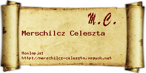 Merschilcz Celeszta névjegykártya